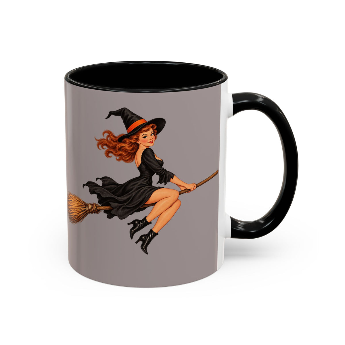 Hazel Hex Grey Accent Mug by CreepyCrafts.boo