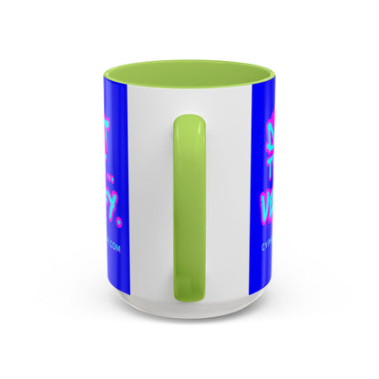 Don't Trust...Verify. Dark Blue Accent Mug by cypherpunkgear.com