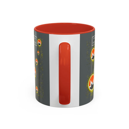 Monero (XMR) don't assume your freedoms are assured Grey Accent Mug by cypherpunkgear.com