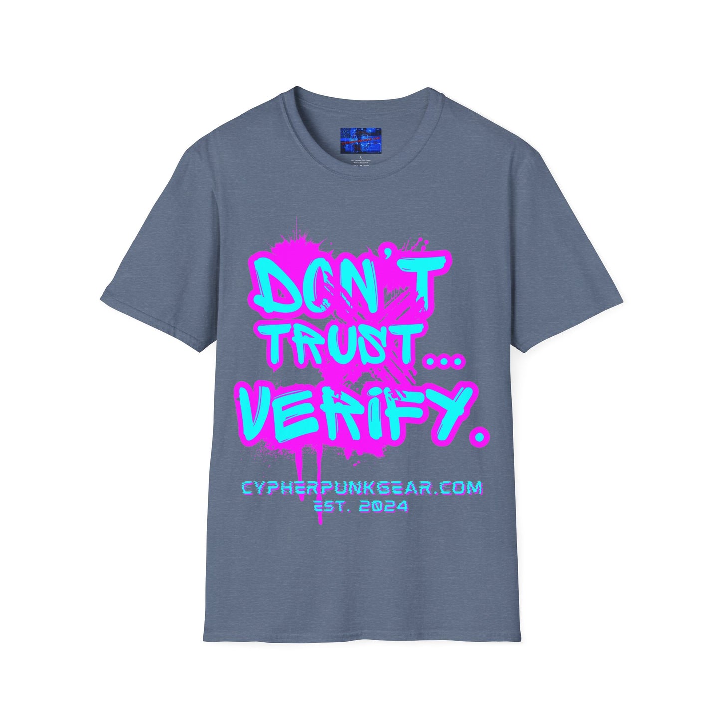 Don't Trust...Verify. Dark colors Unisex T-Shirt by cypherpunkgear.com