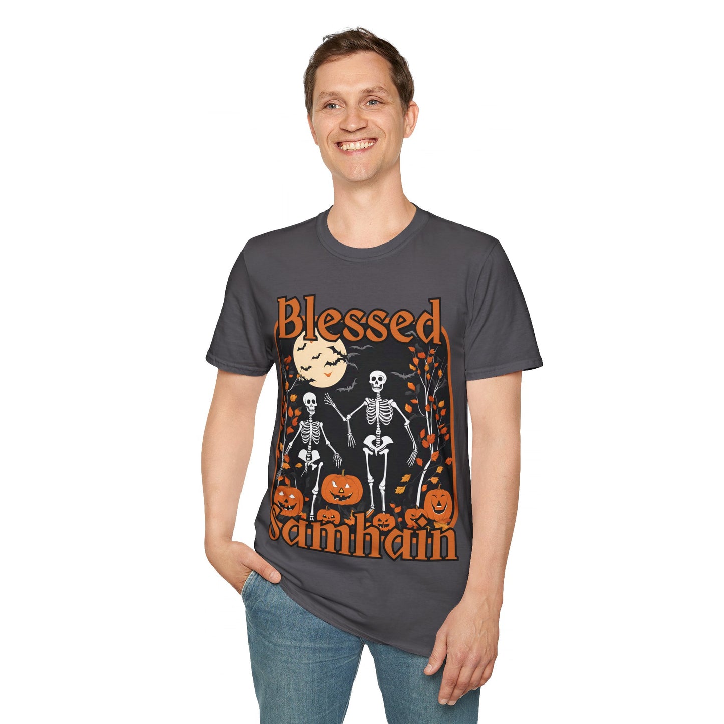 Spooktacular Skeletons of Samhain DKcolors Unisex T-Shirt by cypherpunkgear