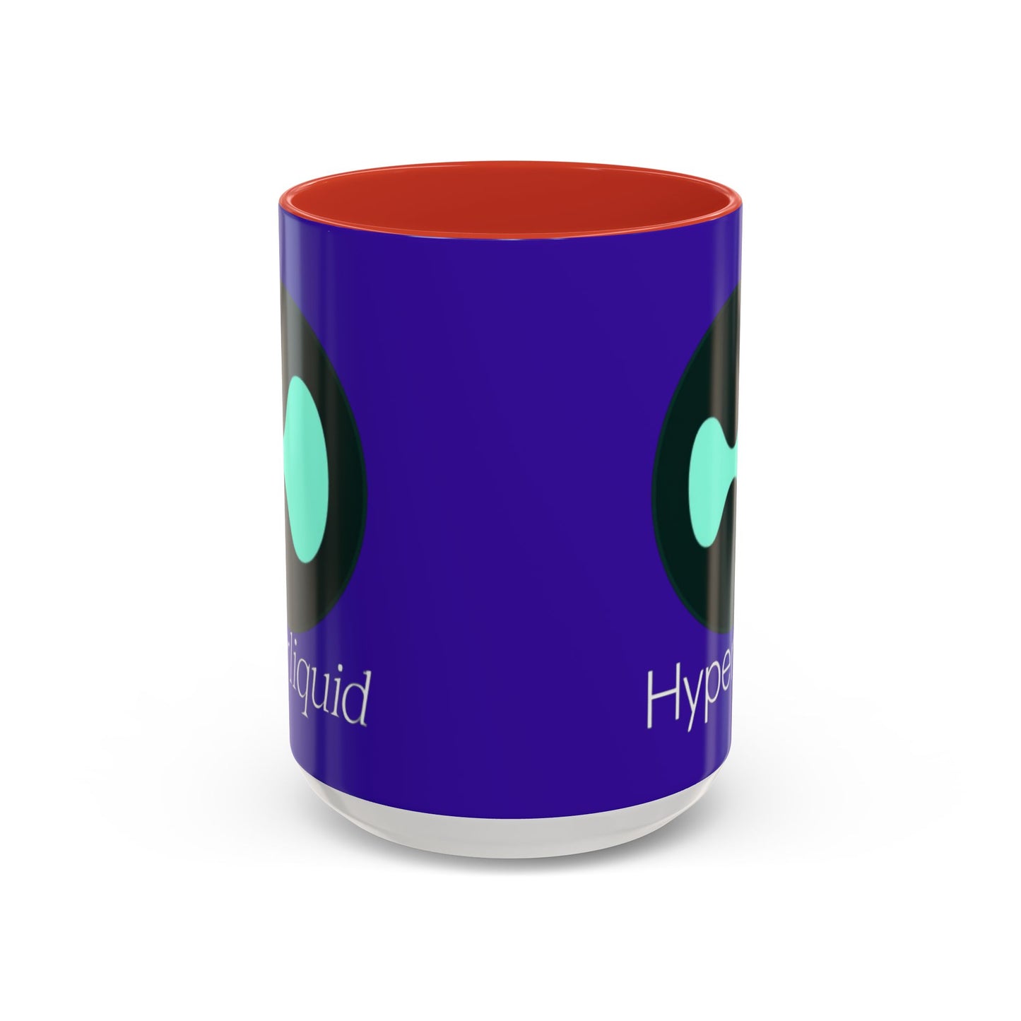 Hyperliquid White font Dark Purple Accent Mug by cypherpunkgear.com
