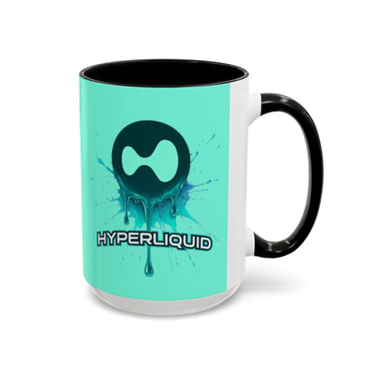 HYPE Drip Light Hyperliquid Accent Mug by cypherpunkgear.com