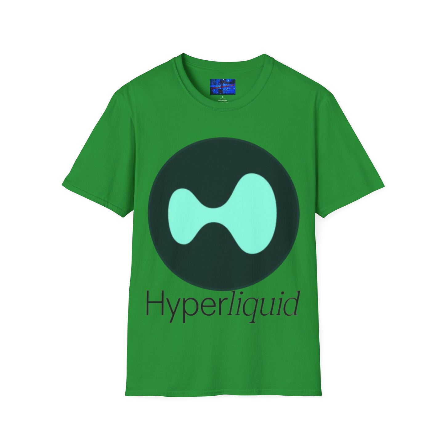 Hyperliquid Black font Unisex T-Shirt by cypherpunkgear.com