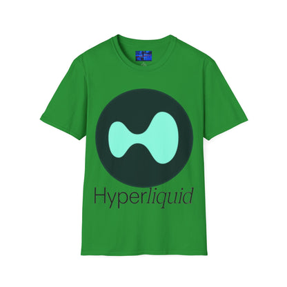 Hyperliquid Black font Unisex T-Shirt by cypherpunkgear.com