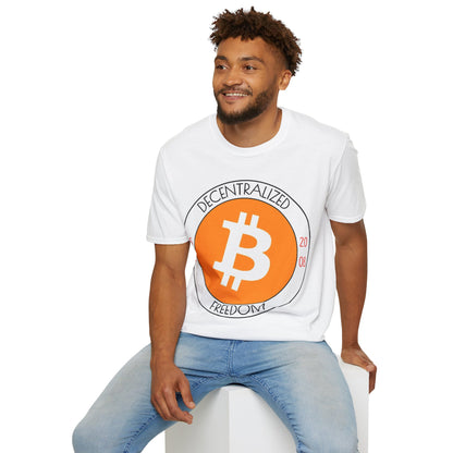Bitcoin Decentralized Freedom LTcolors Unisex T-Shirt by cypherpunkgear.com