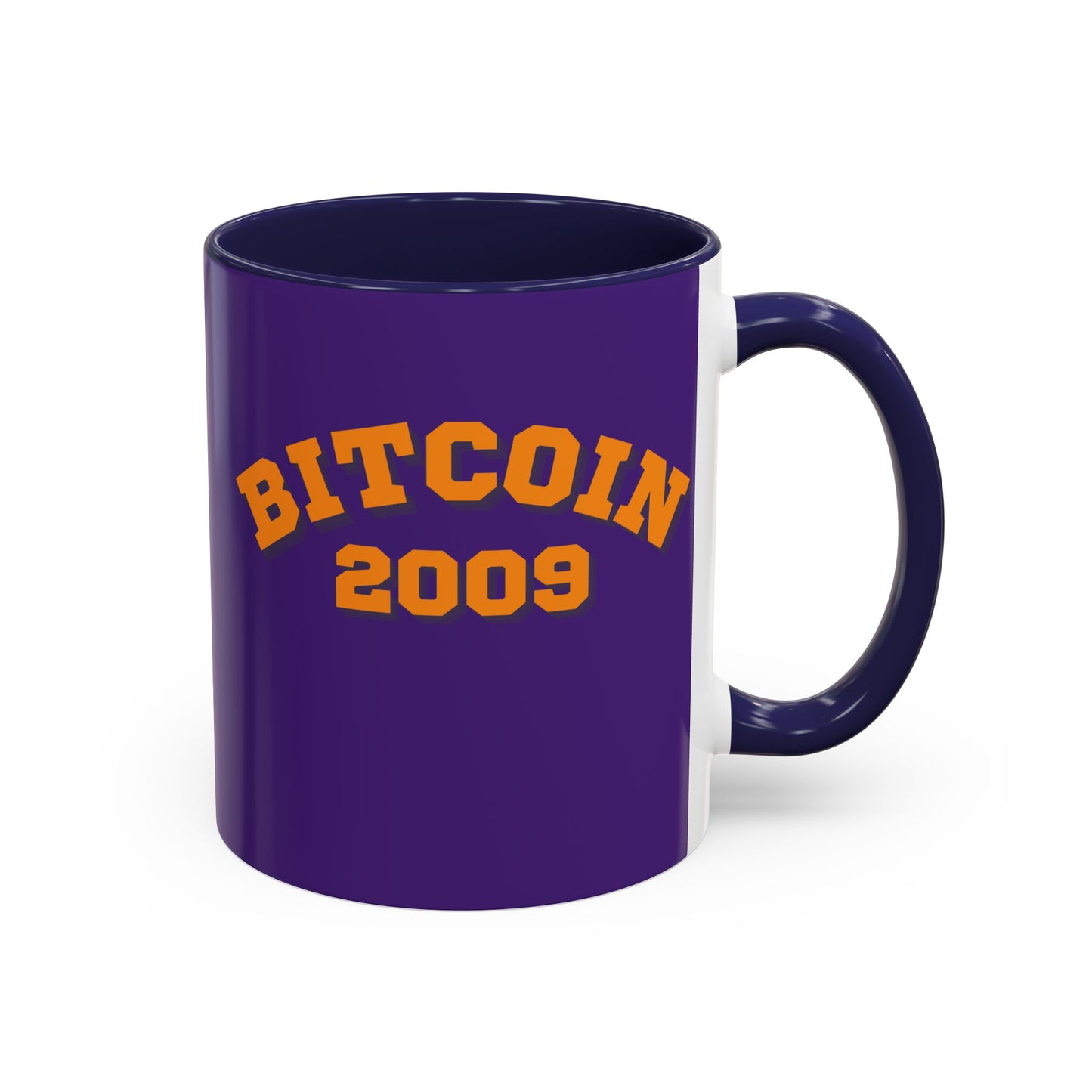 Bitcoin 2009 Dark Purple Accent Mug by cypherpunkgear.com