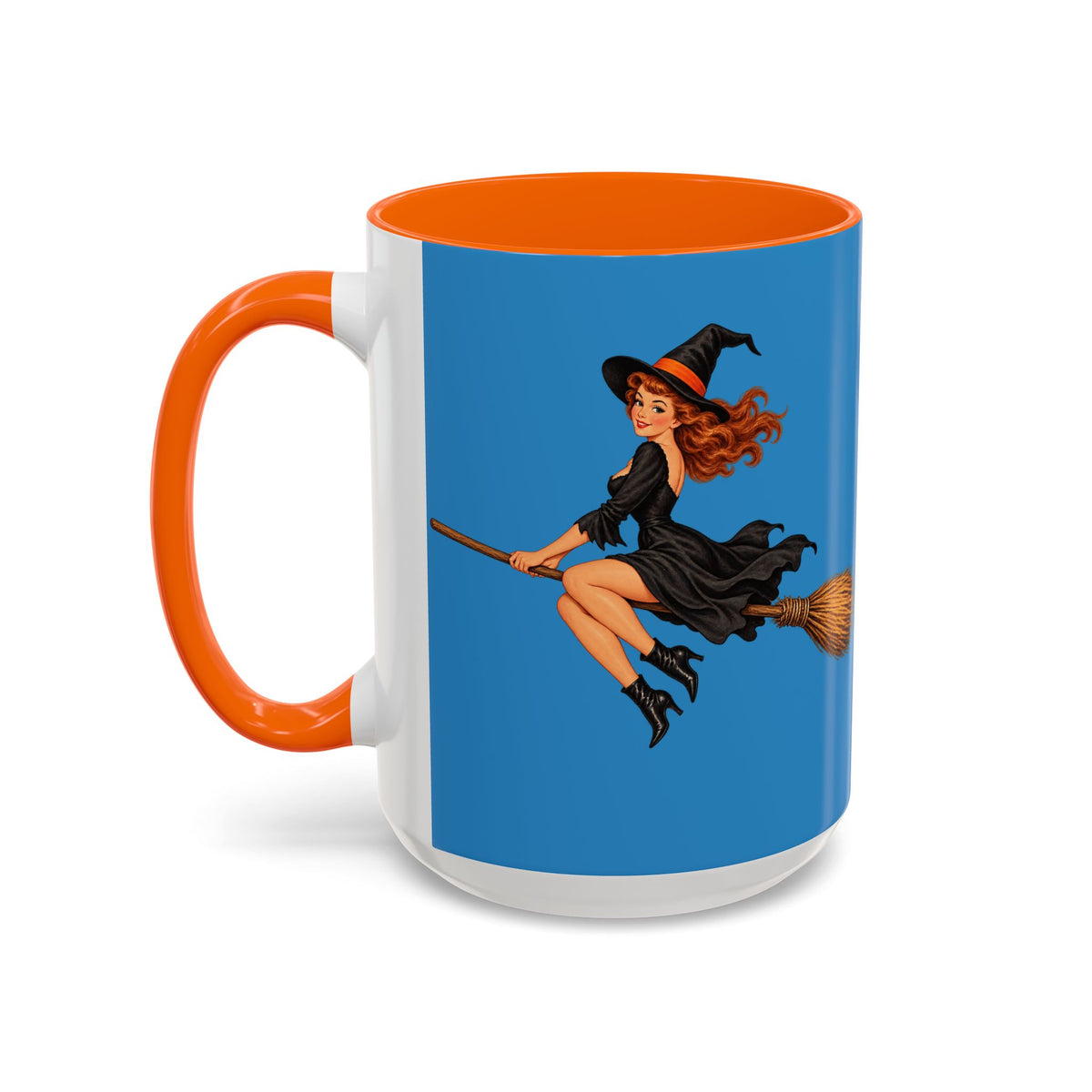 Hazel Hex Blue Accent Mug by CreepyCrafts.boo