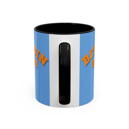Bitcoin 2009 Light Blue Accent Mug by cypherpunkgear.com