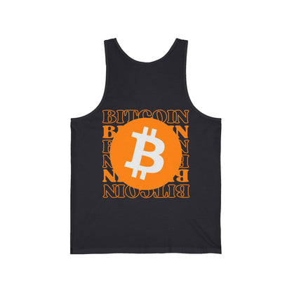 2-sided, Bitcoin, Bitcoin, Bitcoin (BTC) Unisex Jersey Tank Top by cypherpunkgear.com