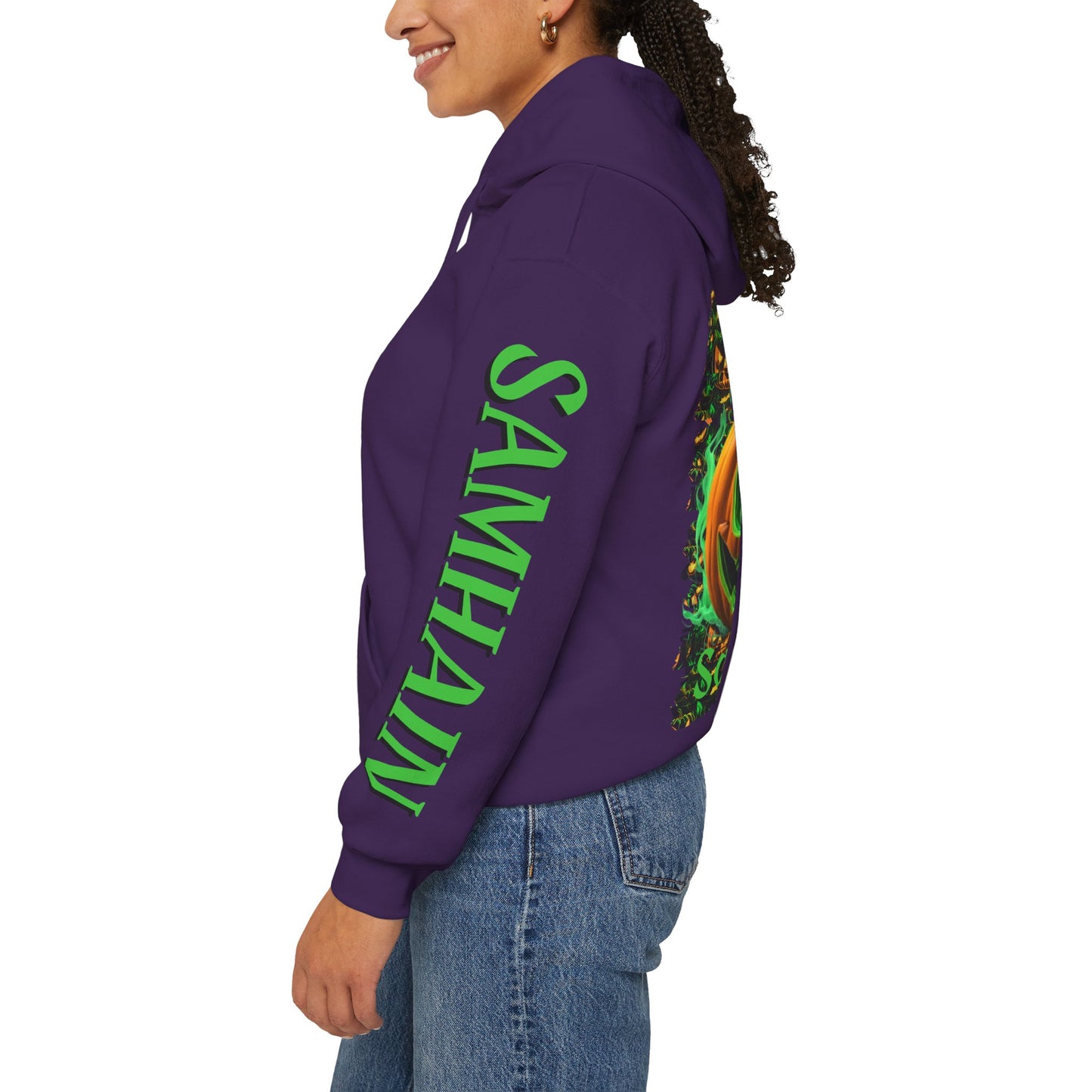 Blessed Samhain Green Jack Hoodie Unisex Hooded Sweatshirt by CreepyCrafts.boo