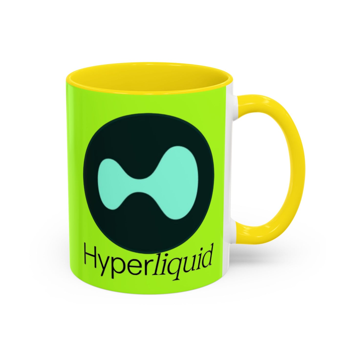 Hyperliquid Black font Green Accent Mug by cypherpunkgear.com