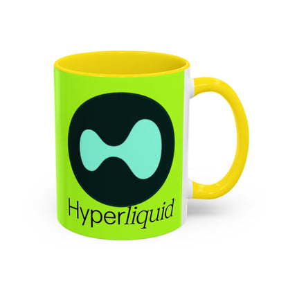 Hyperliquid Black font Green Accent Mug by cypherpunkgear.com