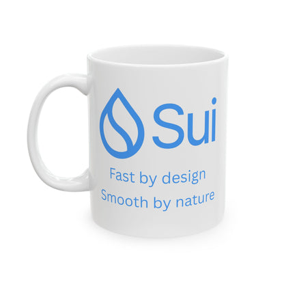 SUI White Mug by cypherpunkgear.com