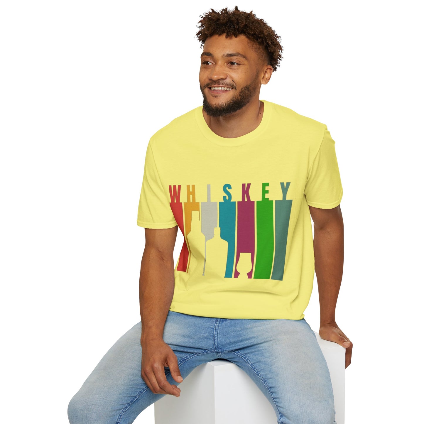 Whiskey spelled with an 'e' Light colors Unisex T-Shirt by cypherpunkgear.com