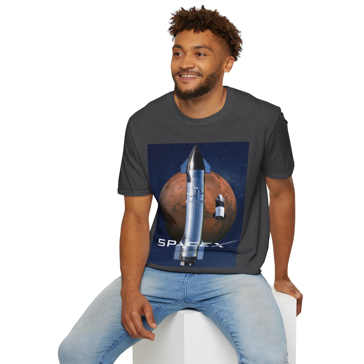 SpaceX Mars Unisex T-Shirt by cypherpunkgear.com