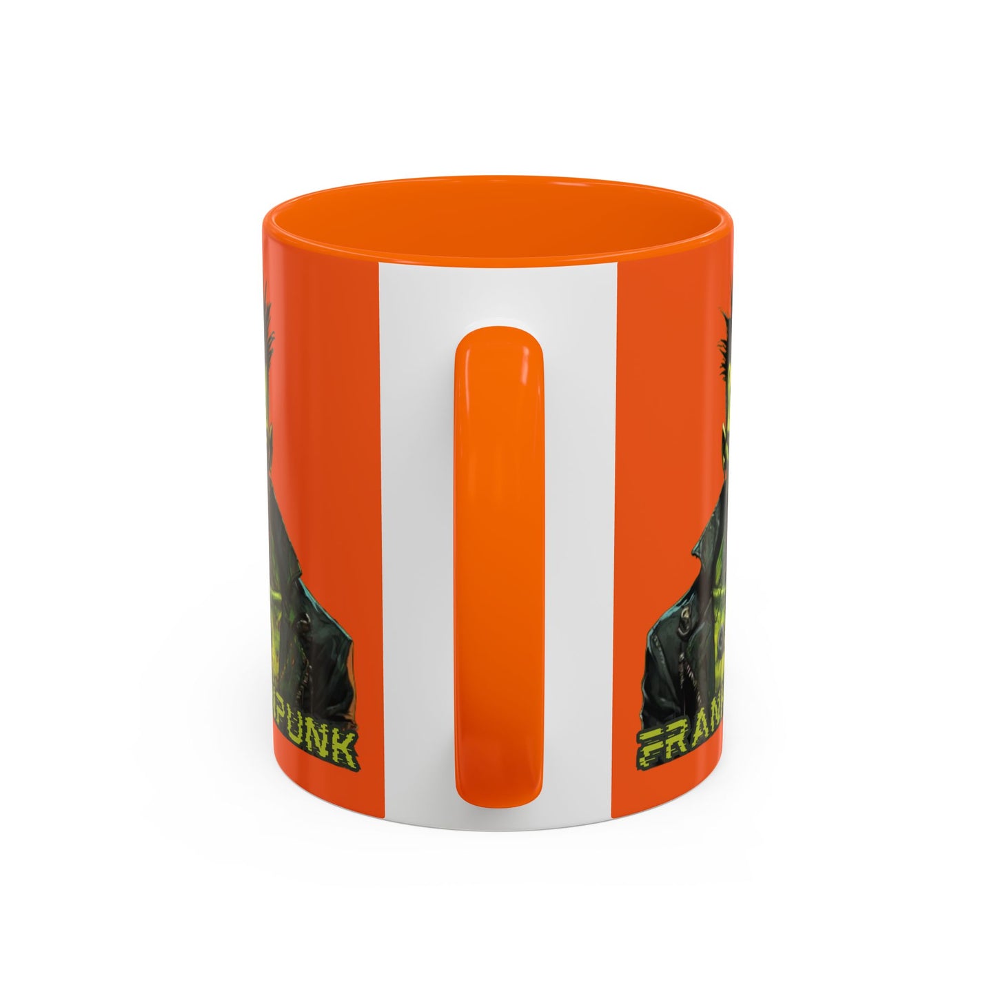 Frankenpunk Orange Accent Mug by CreepyCrafts.boo