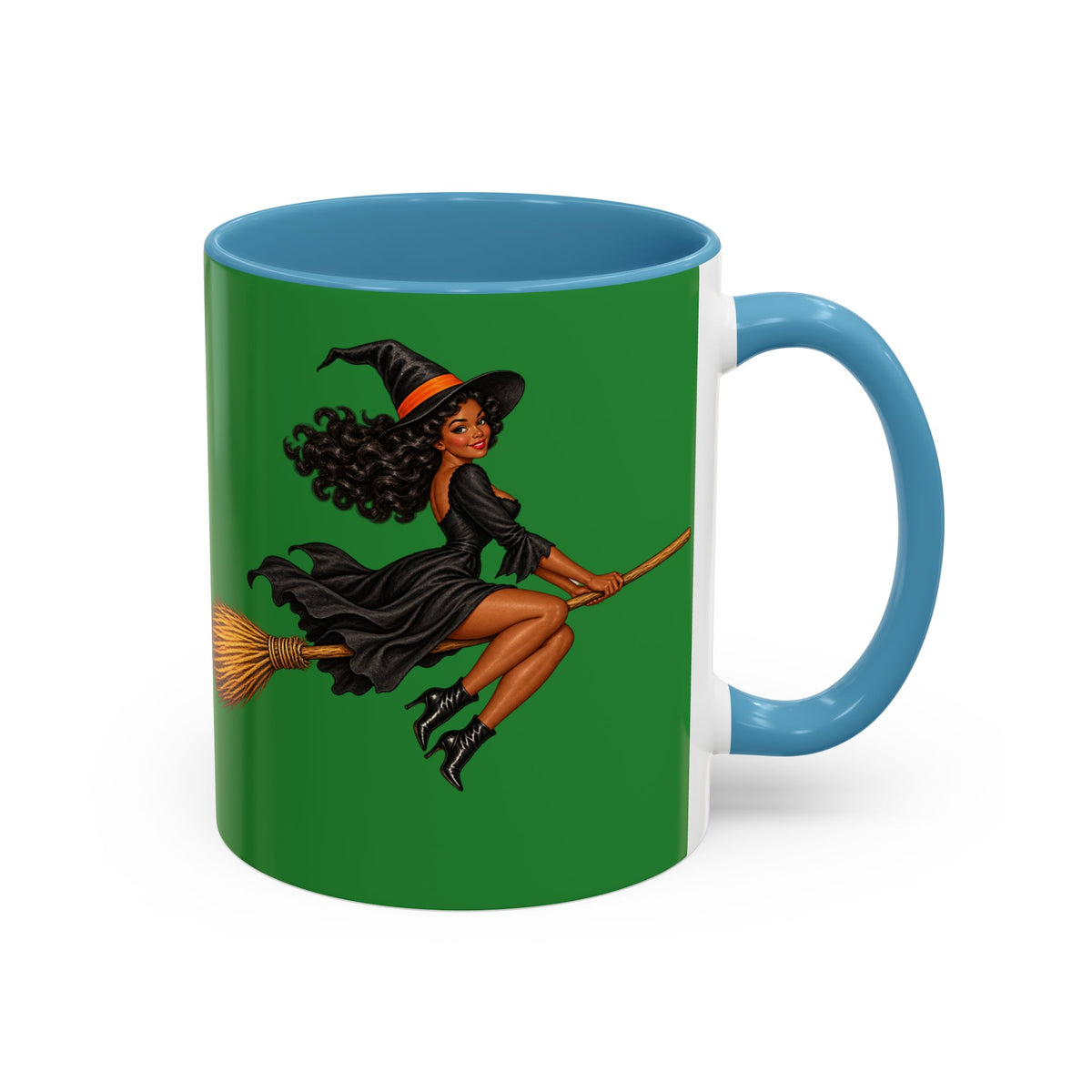 Velvet Vex Green Accent Mug by CreepyCrafts.boo
