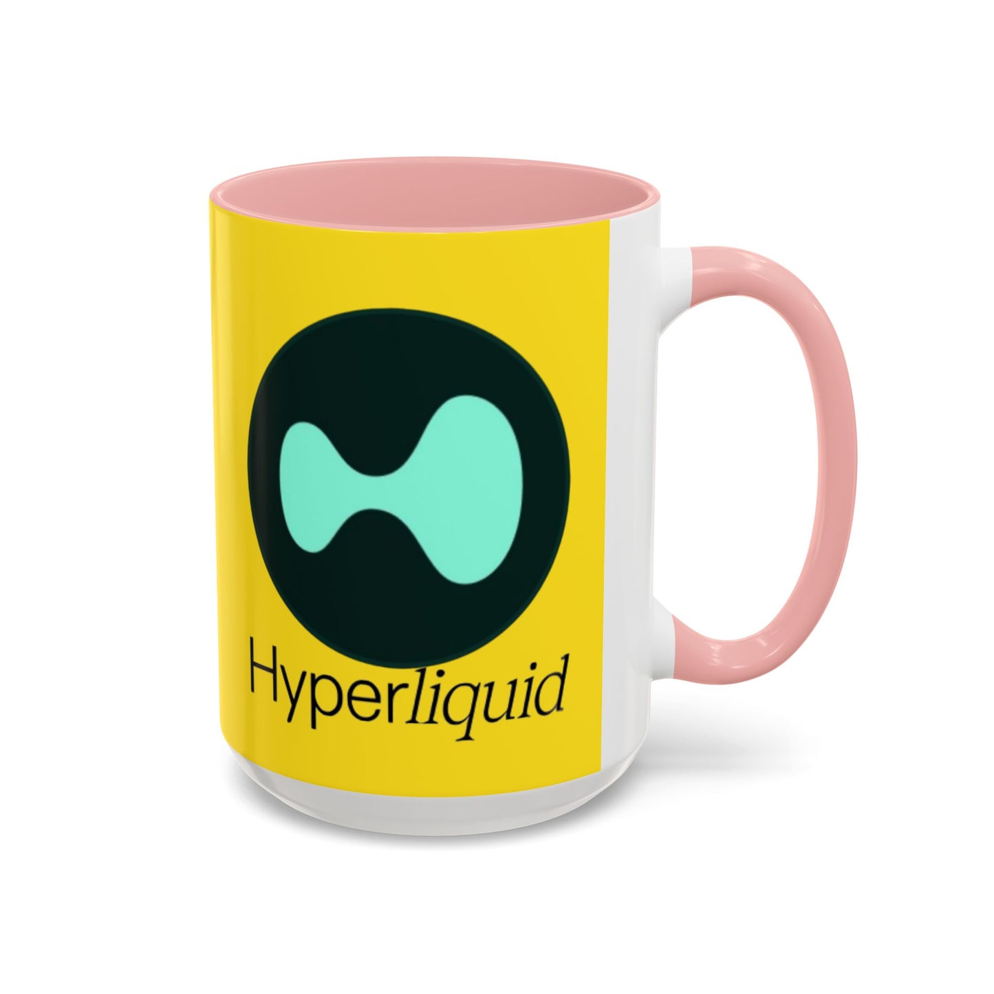 Hyperliquid Black font Yellow Accent Mug by cypherpunkgear.com