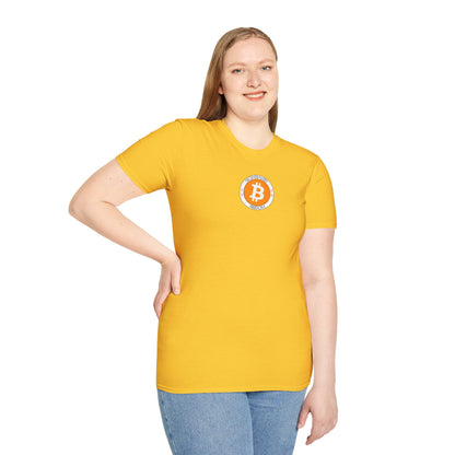 2-sided, Bitcoin, Bitcoin, Bitcoin (BTC) Light colors Unisex T-Shirt by cypherpunkgear.com