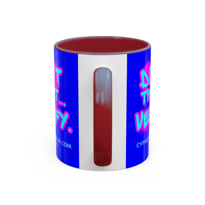 Don't Trust...Verify. Dark Blue Accent Mug by cypherpunkgear.com