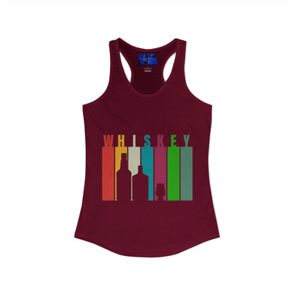 Whiskey spelled with an 'e' Women's Racerback Tank Top by cypherpunkgear.com