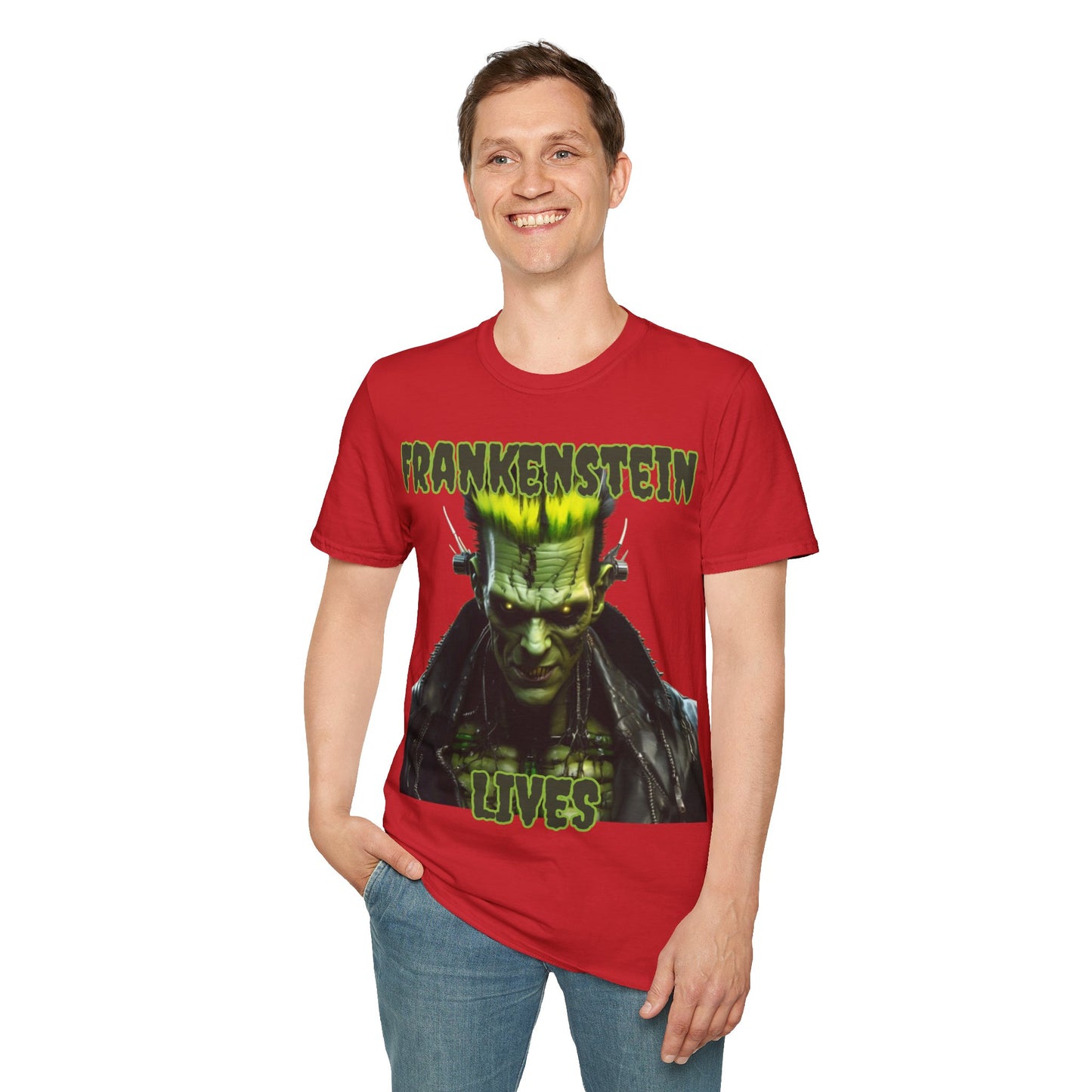 Frankenstein Lives LTcolors Unisex T-Shirt by cypherpunkgear