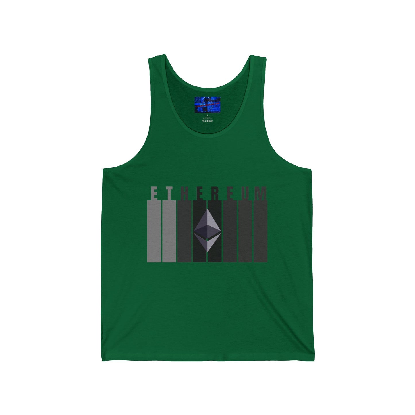 Ethereum (ETH) Unisex Jersey Tank Top by cypherpunkgear.com