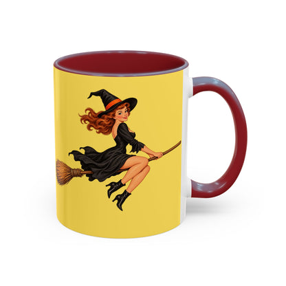 Hazel Hex Yellow Accent Mug by CreepyCrafts.boo