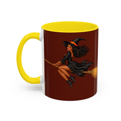 Velvet Vex Brown Accent Mug by CreepyCrafts.boo