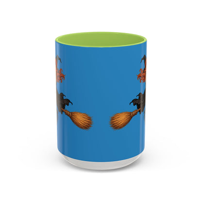 Hazel Hex Blue Accent Mug by CreepyCrafts.boo