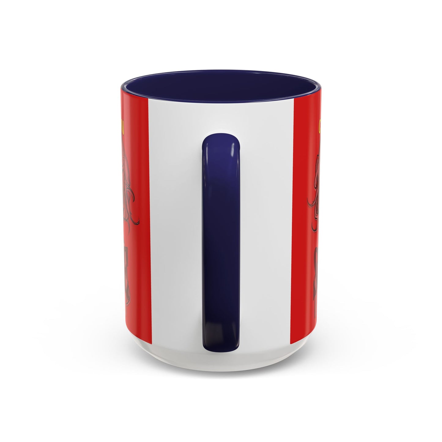 Caution, Savage Red Accent Mug by cypherpunkgear.com