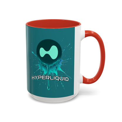 HYPE Drip Hyperliquid Accent Mug by cypherpunkgear.com