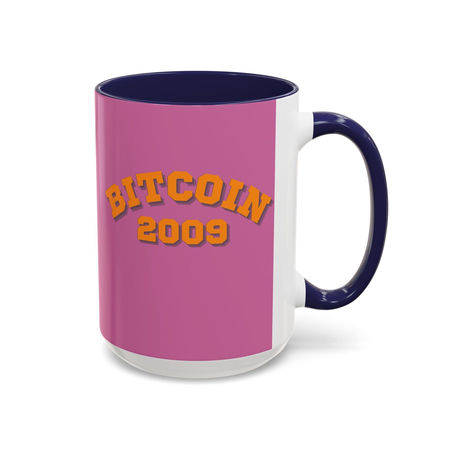 Bitcoin 2009 Pink Accent Mug by cypherpunkgear.com