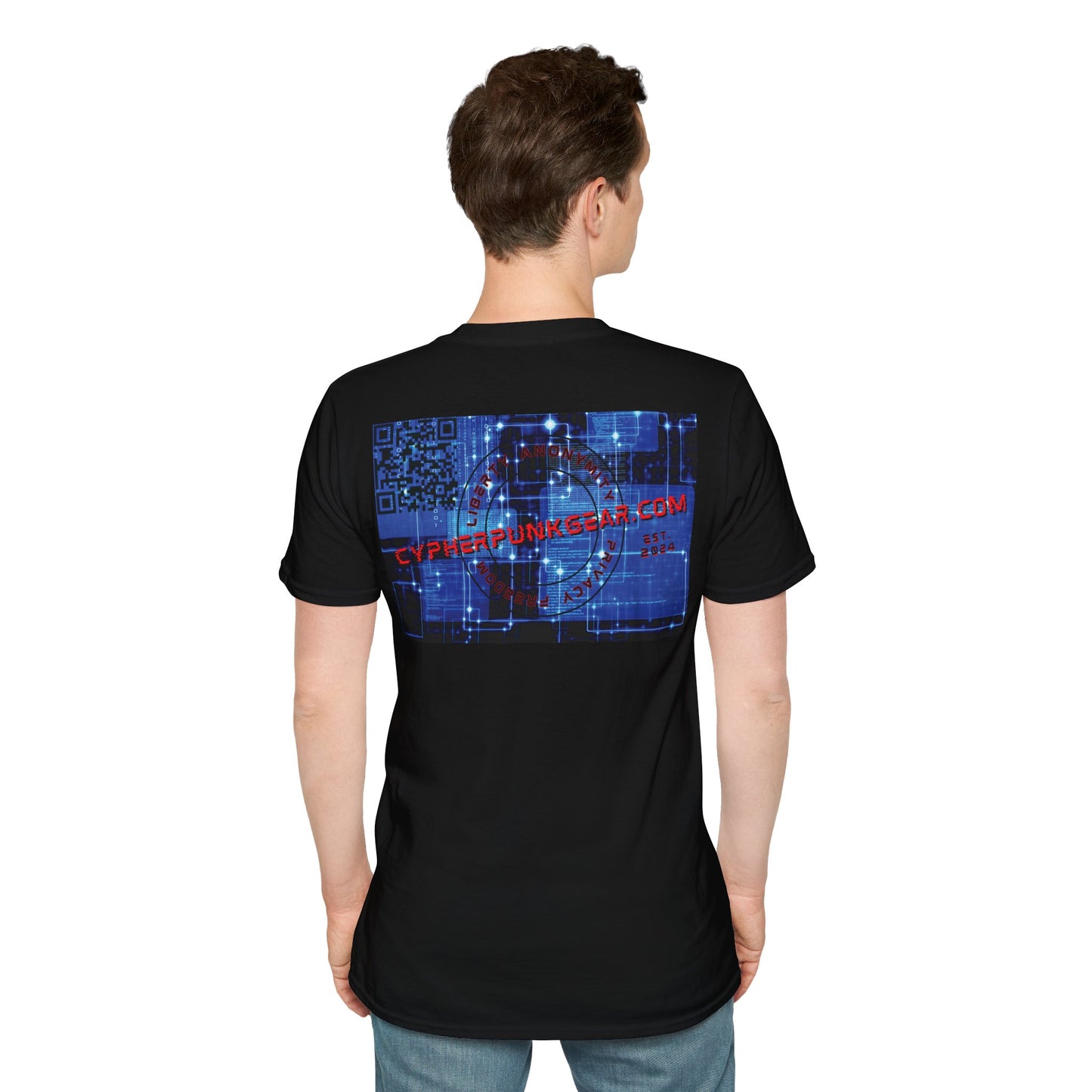 2-sided, cypherpunkgear.com logo Dark colors Unisex T-Shirt by cypherpunkgear.com