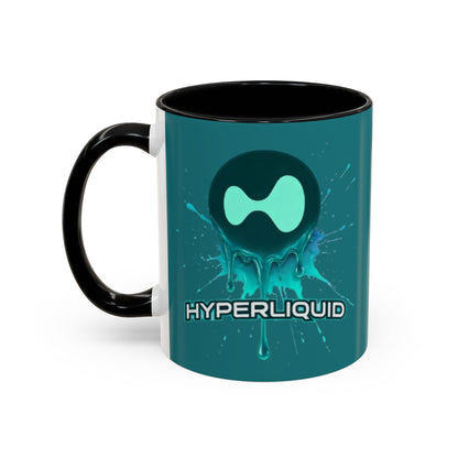 HYPE Drip Hyperliquid Accent Mug by cypherpunkgear.com