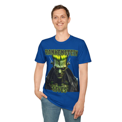 Frankenstein Lives DKcolors Unisex T-Shirt by cypherpunkgear