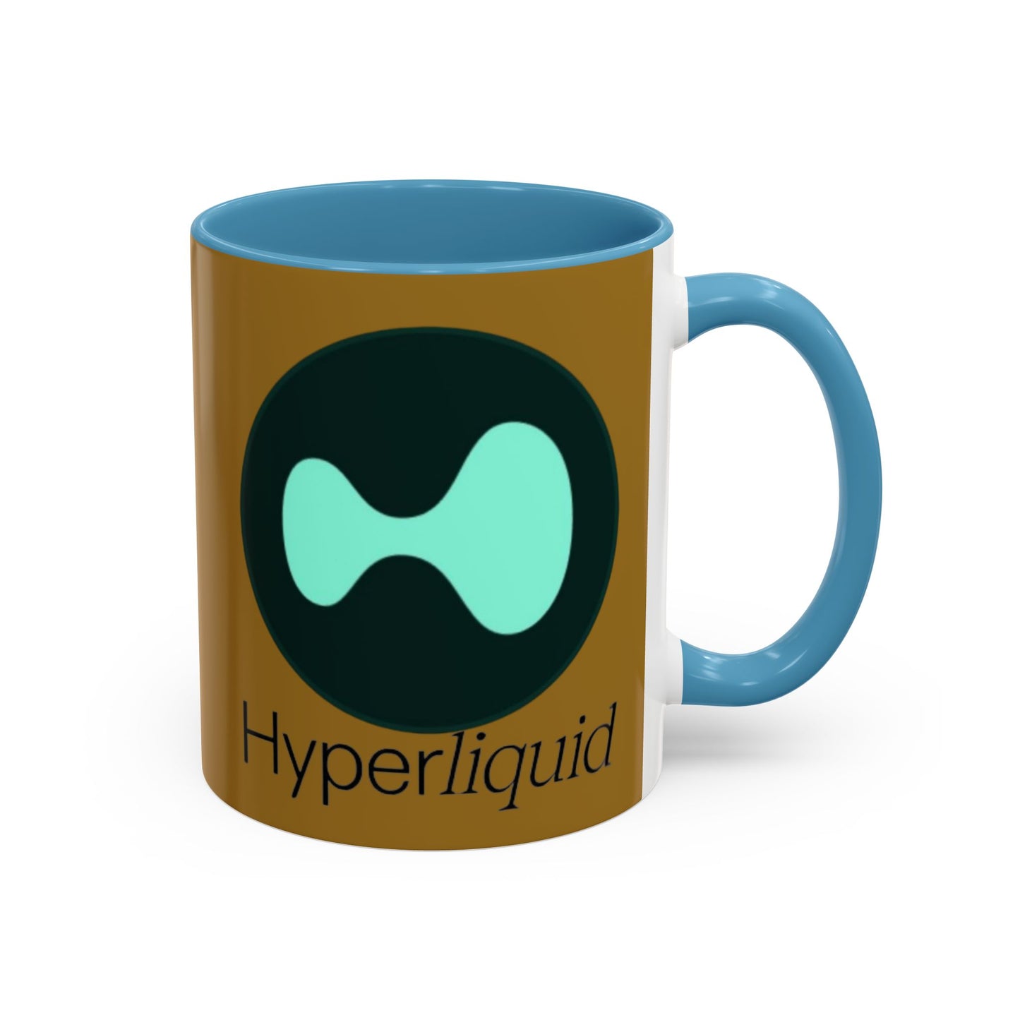 Hyperliquid Black font Brown Accent Mug by cypherpunkgear.com