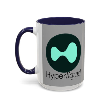 Hyperliquid Black font Grey Accent Mug by cypherpunkgear.com