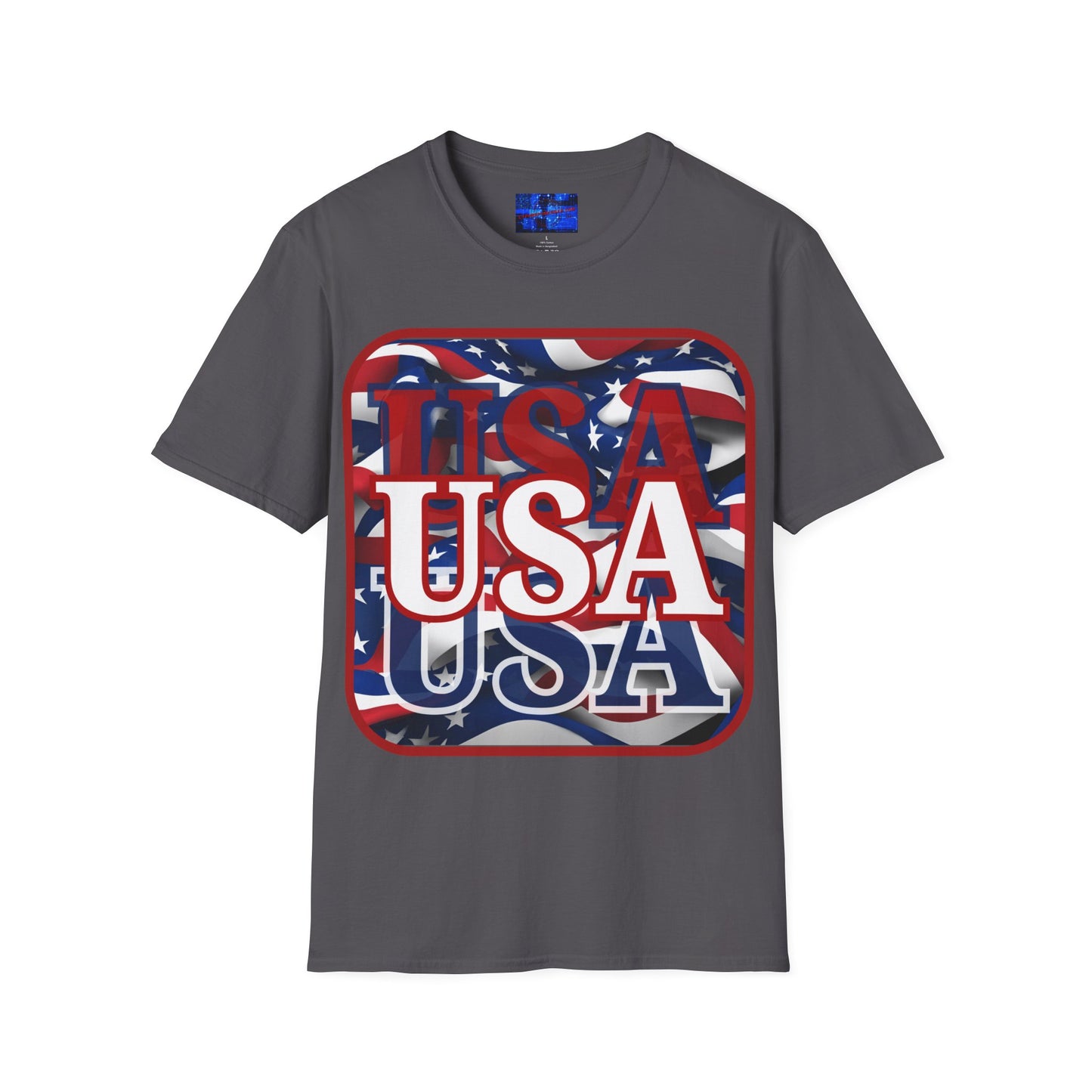 Red WHITE and Blue USA Patriot Dark colors Unisex T-Shirt by cypherpunkgear.com