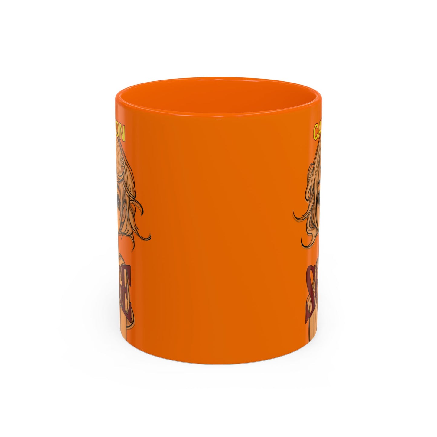 Caution, Savage Orange Accent Mug by cypherpunkgear.com