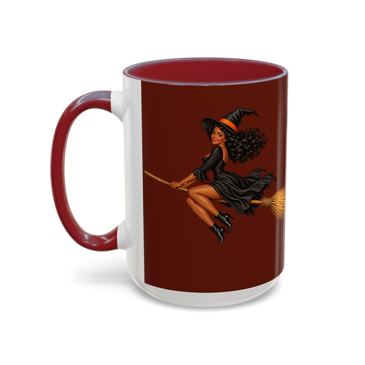 Velvet Vex Brown Accent Mug by CreepyCrafts.boo