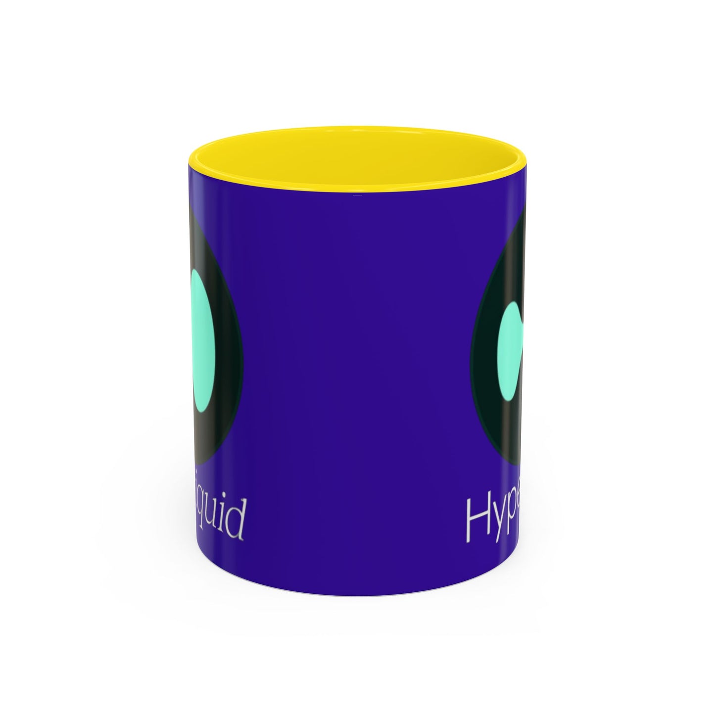 Hyperliquid White font Dark Purple Accent Mug by cypherpunkgear.com