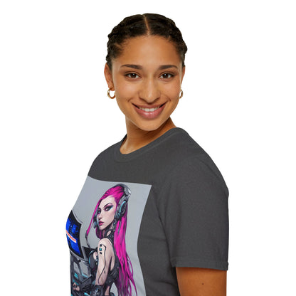 Netrunner Cyberpunk Dark colors Unisex T-Shirt by cypherpunkgear.com