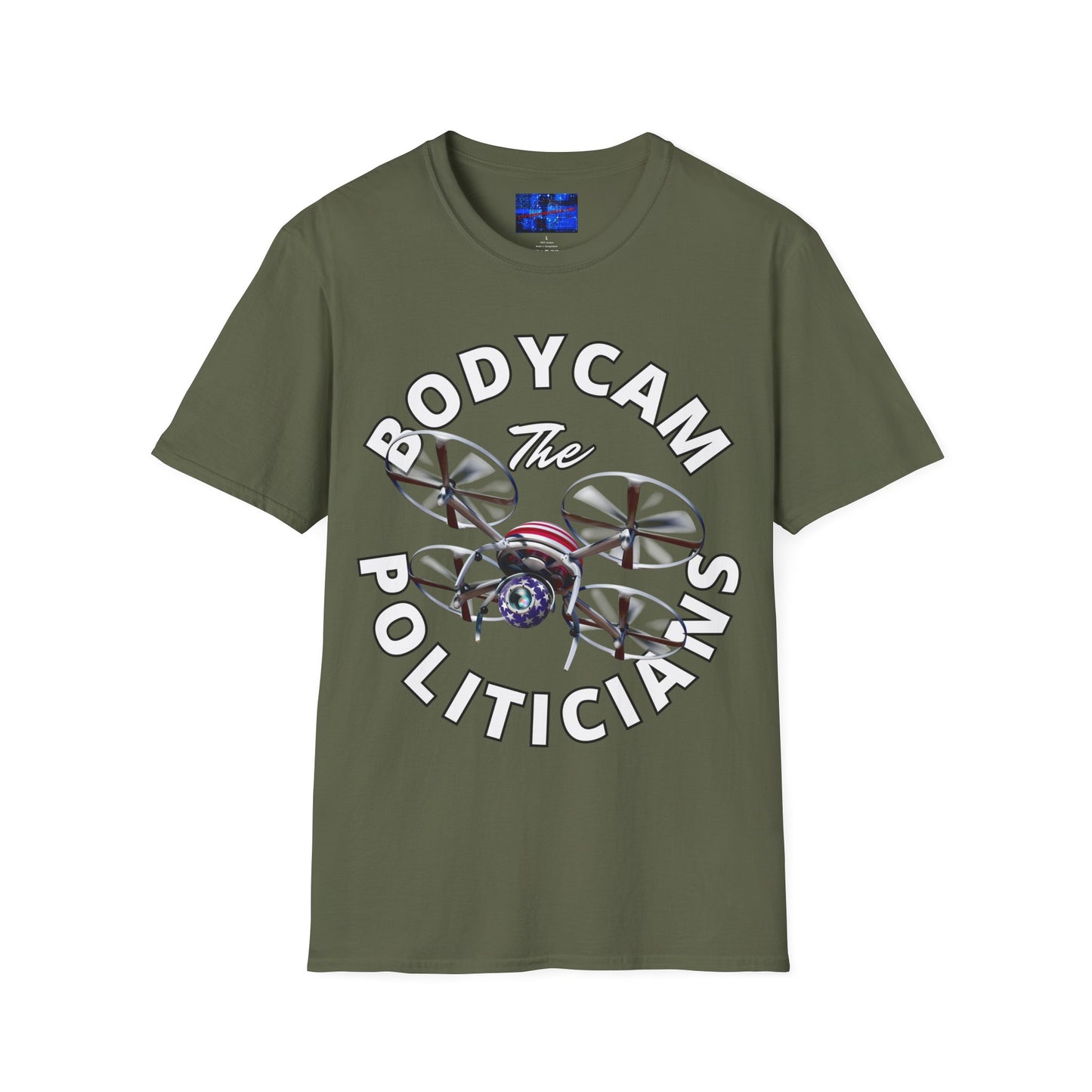 Bodycam the Politicians Drone Dark colors Unisex T-Shirt by cypherpunkgear.com