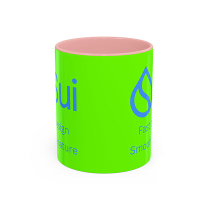 SUI Green Accent Mug by cypherpunkgear.com