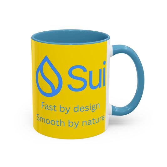 SUI Yellow Accent Mug by cypherpunkgear.com