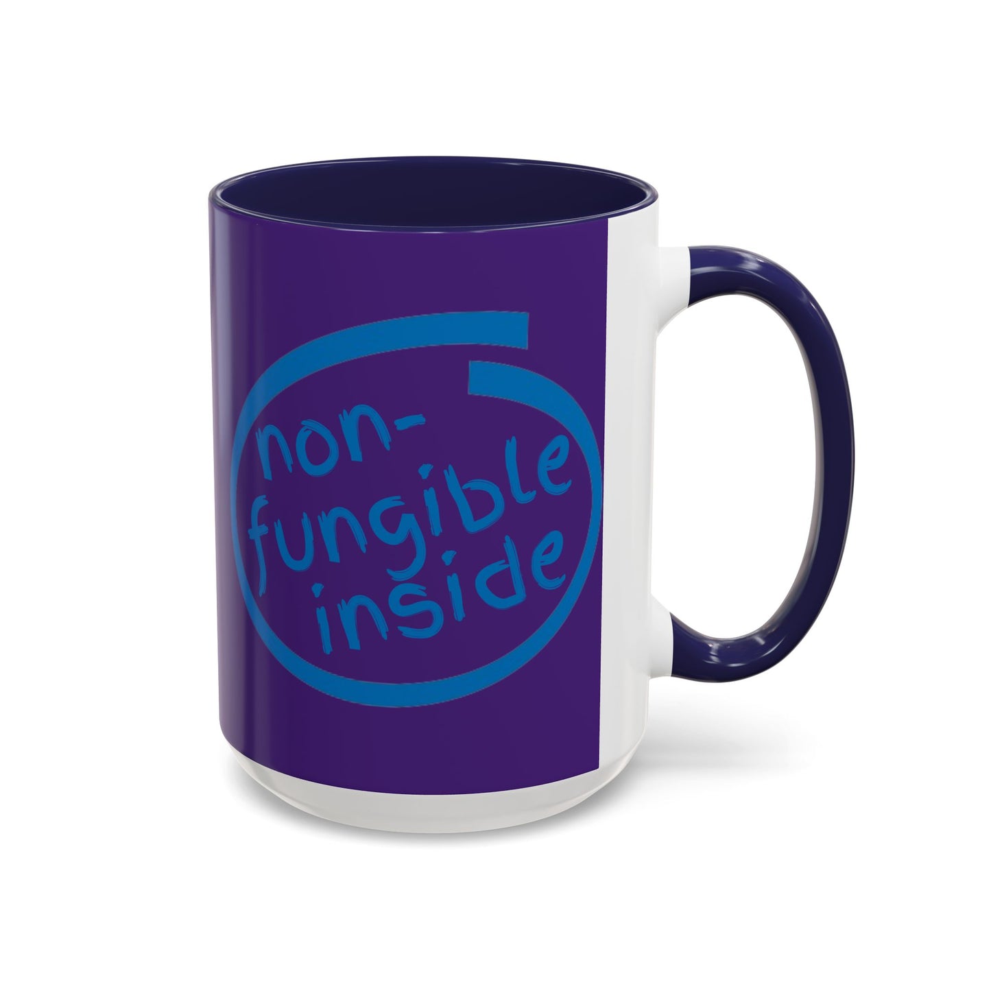 Non-Fungible Inside Purple Accent Mug by cypherpunkgear.com