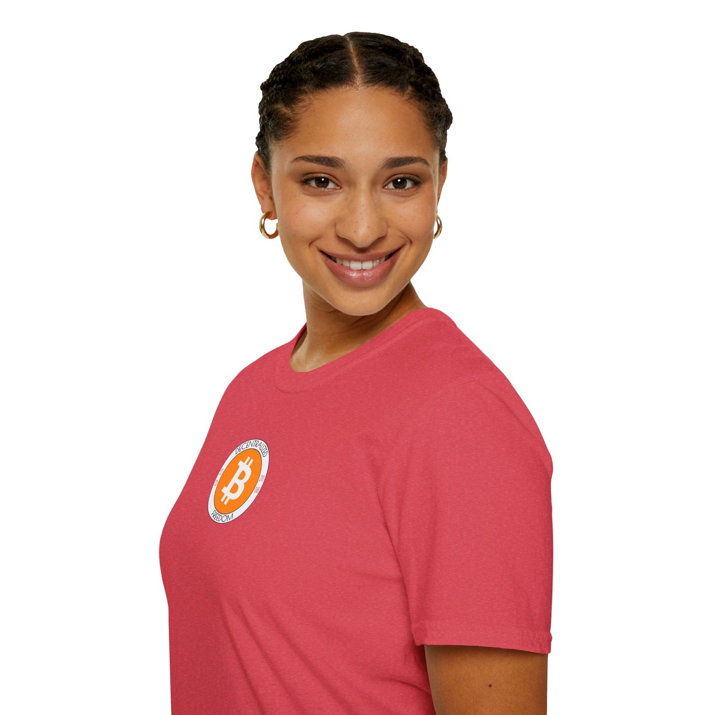 2-sided, Bitcoin, Bitcoin, Bitcoin (BTC) Light colors Unisex T-Shirt by cypherpunkgear.com
