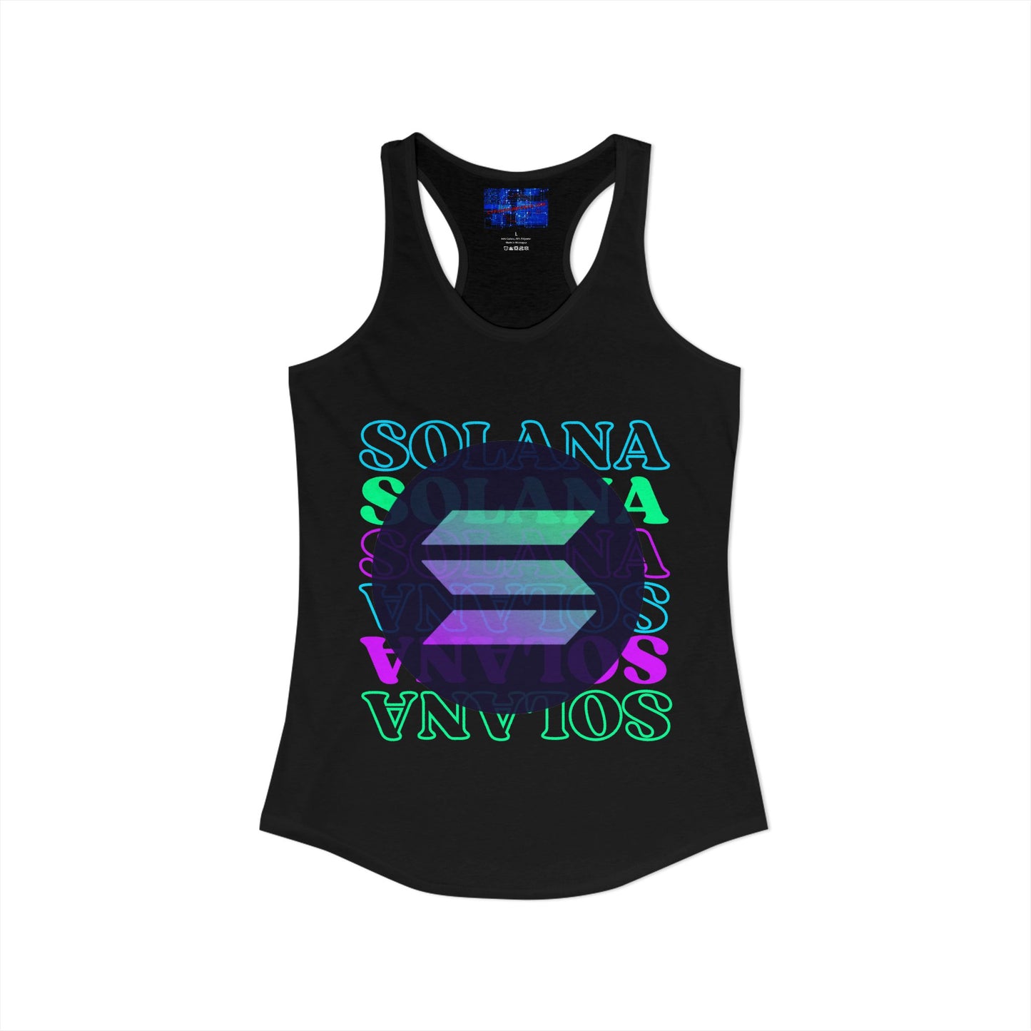 Solana, Solana, Solana (SOL) Women's Racerback Tank Top by cypherpunkgear.com